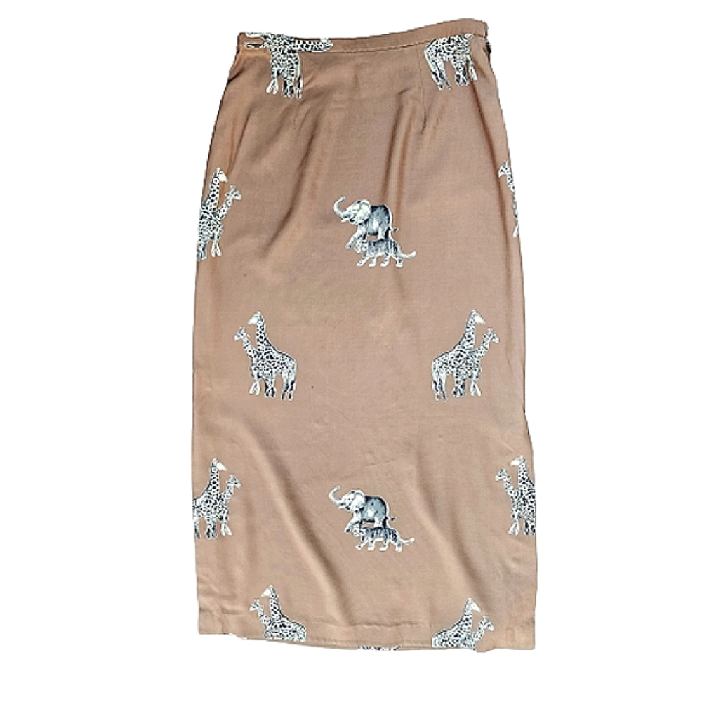 Ilyse Hart LTD Safari Animal Print Boho  Maxi Pencil Skirt ♥️